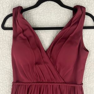 Sleeveless Cabernet A-Line Bridesmaid Dress